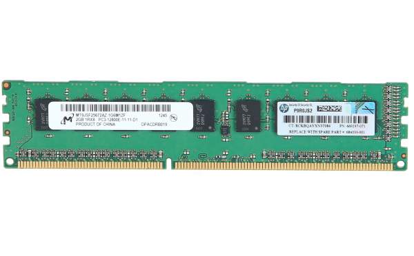 HPE - 669237-071 - HP 2GB (1x2GB) Single Rank x8 PC3-12800E (DDR3-1600) Unbuffered CAS-11 Memory