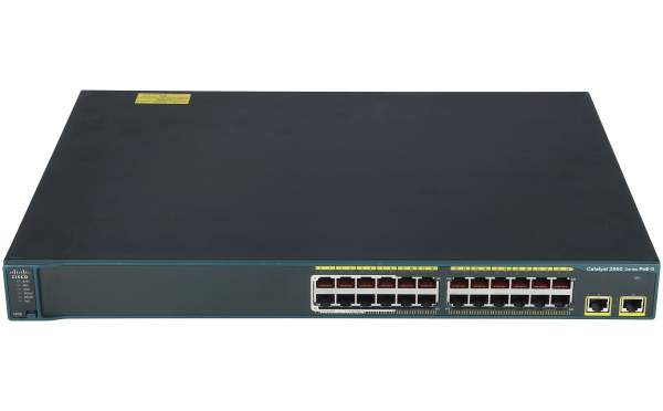 Cisco - WS-C2960-24LT-L - Catalyst 2960 24 10/100 (8 PoE)+ 2 1000BT LAN Base Image