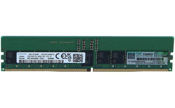 HPE - P43328-B21 - SmartMemory - DDR5 - module - 32 GB - DIMM 288-pin - 4800 MHz / PC5-38400 - CL40