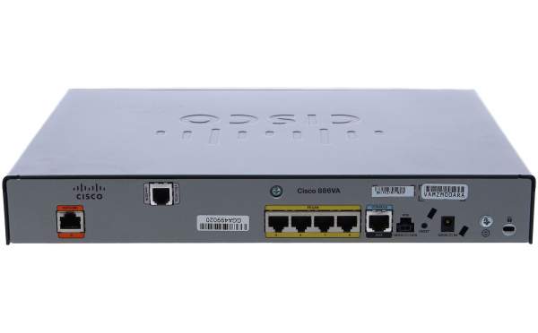 Cisco - CISCO886VA-SEC-K9 - 886VA - WAN Ethernet - Fast Ethernet - Nero