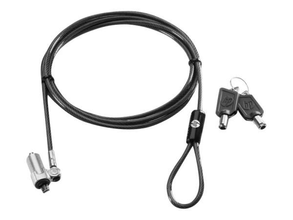 HP - H4D73AA - Ultraslim Keyed Cable Lock - 1,8 m - Chiave circolare - Acciaio inossidabile - Vinile - Nero