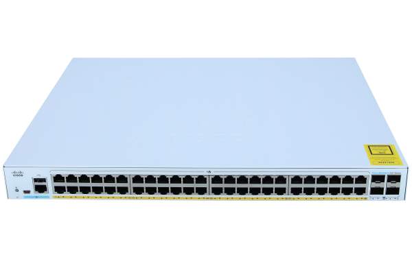 Cisco - CBS250-48P-4X-EU - Business 250 Series - Switch - L3 - smart - 48 x 10/100/1000 (PoE+) + 4 x 10 Gigabit SFP+ - rack-mountable - PoE+ (370 W)