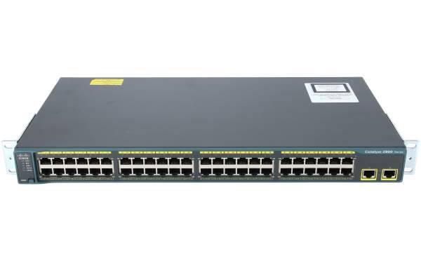 Cisco - WS-C2960-48TT-L - Catalyst 2960 48 10/100 Ports + 2 1000BT LAN Base Image