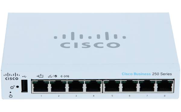 Cisco - CBS250-8T-D-EU - Business 250 Series CBS250-8T-D - Switch - L3 - smart - 8 x 10/100/1000 - d
