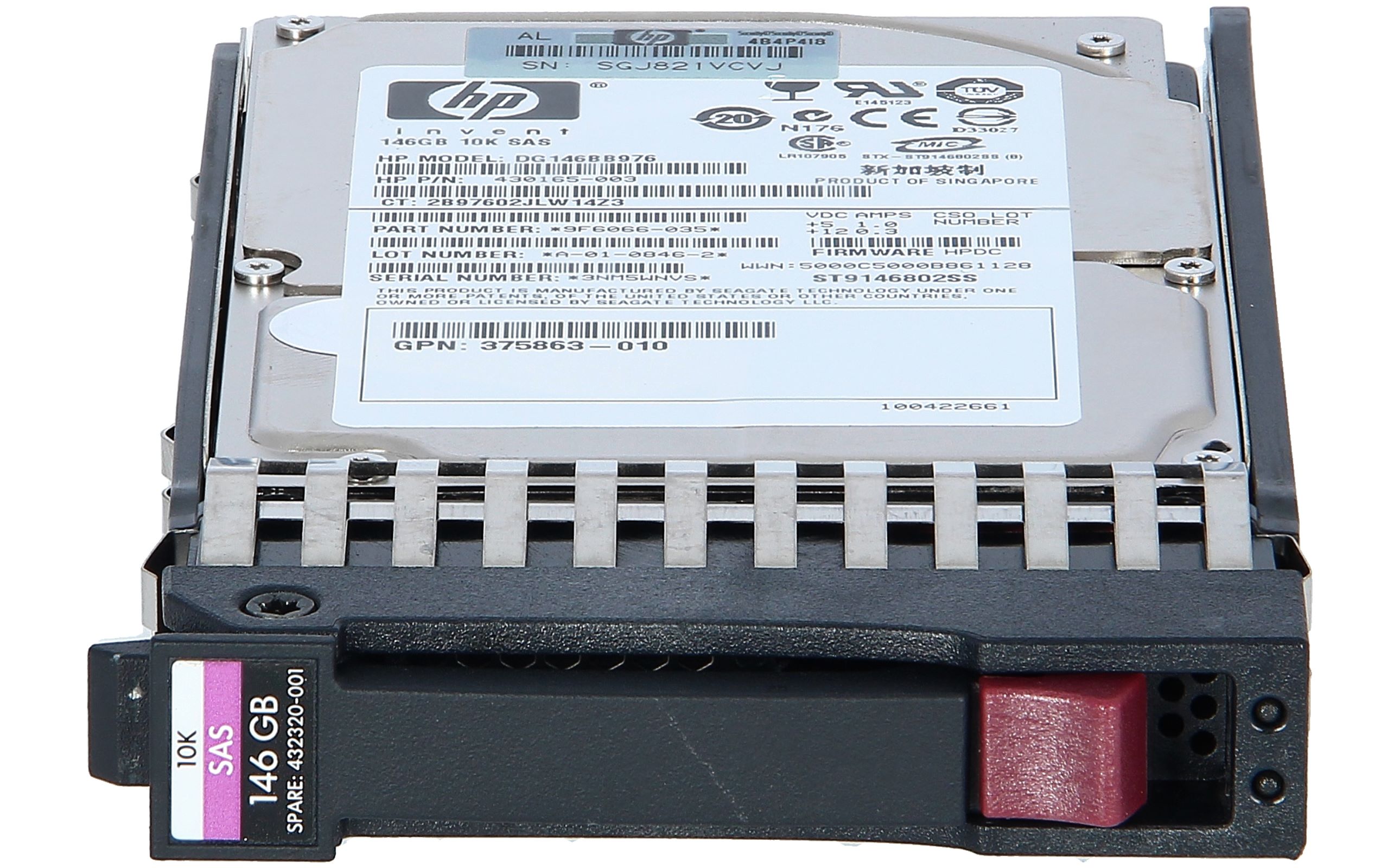 HP 146 GB 10k SAS 432320-001 HDD 2.5" per HP DL360 DL380 DL385 DL580 G5 G6 G7 