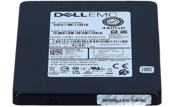 Dell - MTFDDAK480TDS-1AW1ZABDA - 480GB Micron 5300 Pro 2,5" SSD TLC SATAIII