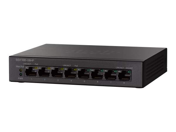 Cisco - SG110D-08HP-EU - Small Business SG110D-08HP ungemanaged L2 Gigabit Ethernet (10/100/1000