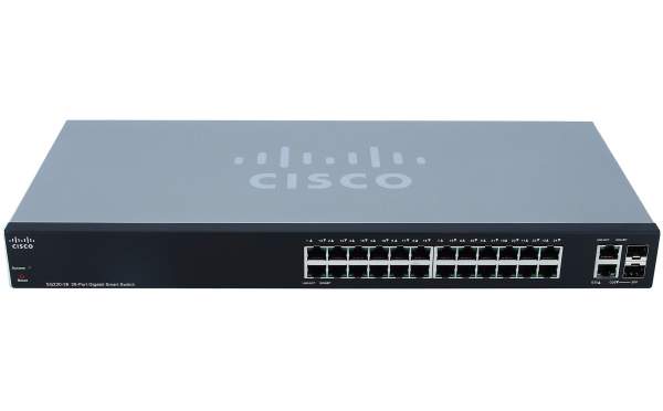 Cisco - SG220-26-K9-EU - Small Business Smart Plus SG220-26 - Switch - 1.000 Mbps - 26-Port - Ra