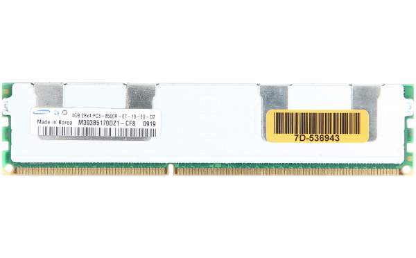 Samsung - M393B5170DZ1-CF8 - SAM G RAM 4GB 2Rx4 PC3-8500R ECC Kit