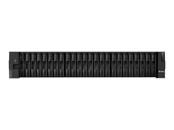 Lenovo - 7Y75A00TWW - ThinkSystem DE4000H Hybrid 2U24 SFF controller enclosure - Hard drive array - 24 bays (SAS-3) - 16Gb Fibre Channel - SAS 12Gb/s (external) - rack-mountable - 2U