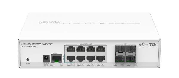 MikroTik - CRS112-8G-4S-IN - Cloud Router Switch 112-8G-4S-IN - Switch - L3 - 8 x 10/100/1000 (PoE)