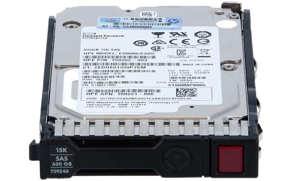 HPE - 759548-001 - Enterprise 2,5" SAS 600 GB - Festplatte - 15.000 rpm