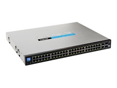 Cisco - SLM248P - 48-port 10/100 + 2-port 10/100/1000 Gigabit Smart Switch + 2 combo SFPs - Gestito - Supporto Power over Ethernet (PoE)