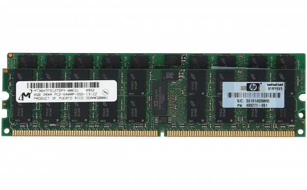 HPE - 497767-B21 - 8GB Dual Rank (PC2-6400) - 8 GB - 2 x 4 GB - DDR2 - 800 MHz - 240-pin DIMM
