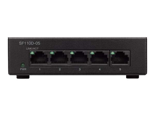 Cisco - SF110D-05-EU - Small Business SF110D-05 - Switch - 100 Mbps - 5-Port 3 HE - Rack-Modul
