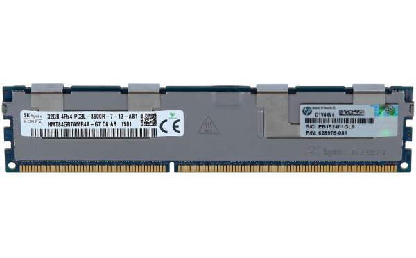 HPE - 627814-B21 - 32GB DDR3-1066MHz - CL7 - 32 GB - 1 x 32 GB - DDR3 - 1333 MHz - 240-pin DIMM