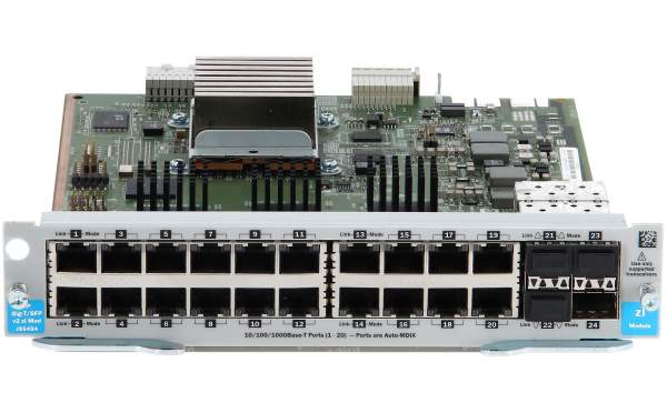 HPE - J9549A - J9549A - Gestito - Interruttore - Filo di rame 1 Gbps - 20-port 3 he - Modulo plug-in
