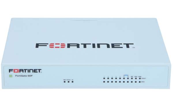 Fortinet - FG-60F-BDL-950-36 - FortiGate 60F - 10000 Mbit/s - 900 Mbit/s - 1400 Mbit/s - 4 Î¼s - 63,8 BTU/h - 256-bit AES - HTTPS - IPSec - SHA-256 -