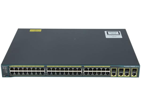 Cisco - WS-C2960G-48TC-L - Catalyst 2960 48 10/100/1000, 4 T/SFP LAN Base Image