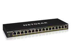 Netgear - GS316P-100EUS - GS316P - Non gestito - Gigabit Ethernet (10/100/1000) - Full duplex - Supporto Power over Ethernet (PoE) - Montabile a parete