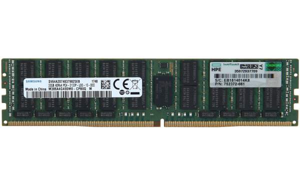 HPE - 726722-B21 - 32GB (1x32GB) Quad Rank x4 DDR4-2133 CAS-15-15-15 LR - 32 GB - 1 x 32 GB - DDR4 - 2133 MHz - 288-pin DIMM