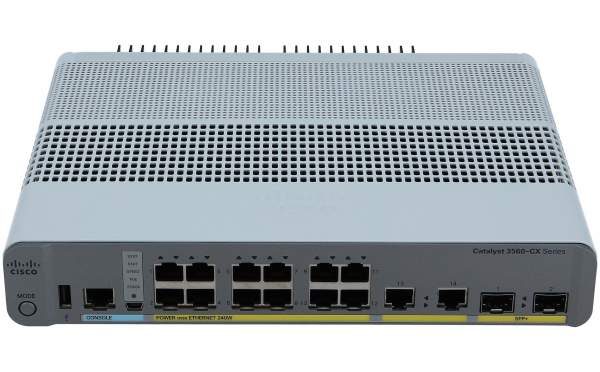 Cisco - WS-C3560CX-12PD-S - Catalyst 3560CX-12PD-S - Switch - Kupferdraht 1.000 Mbps - 12-Port -