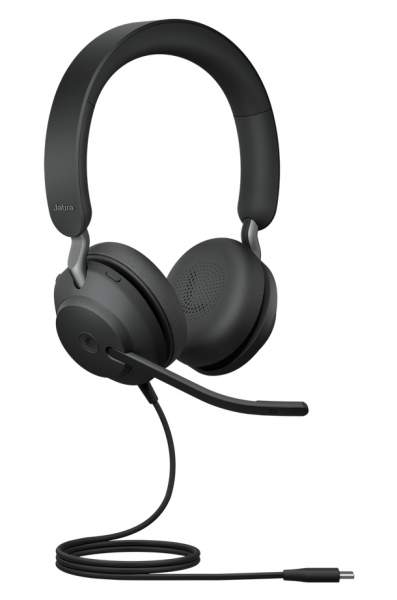 Jabra - 24089-999-899 - Evolve2 40 MS Stereo - Headset - on-ear - wired - USB-C - noise isolating - Certified for Microsoft Teams