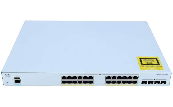 Cisco - C1000-24FP-4X-L - Catalyst 1000-24FP-4X-L - Switch - Managed - 24 x 10/100/1000 (PoE+) + 4 x 10 Gigabit SFP+ (uplink) - rack-mountable - PoE+ (370 W)