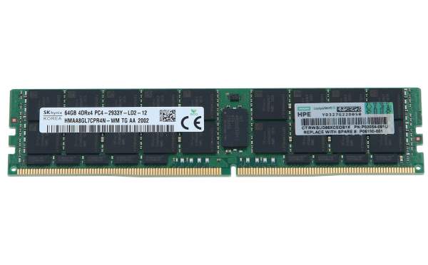HPE - P00926-B21 - P00926-B21 - 64 GB - 1 x 64 - DDR4 - 2933 MHz - LRDIMM - 64 GB - DDR4