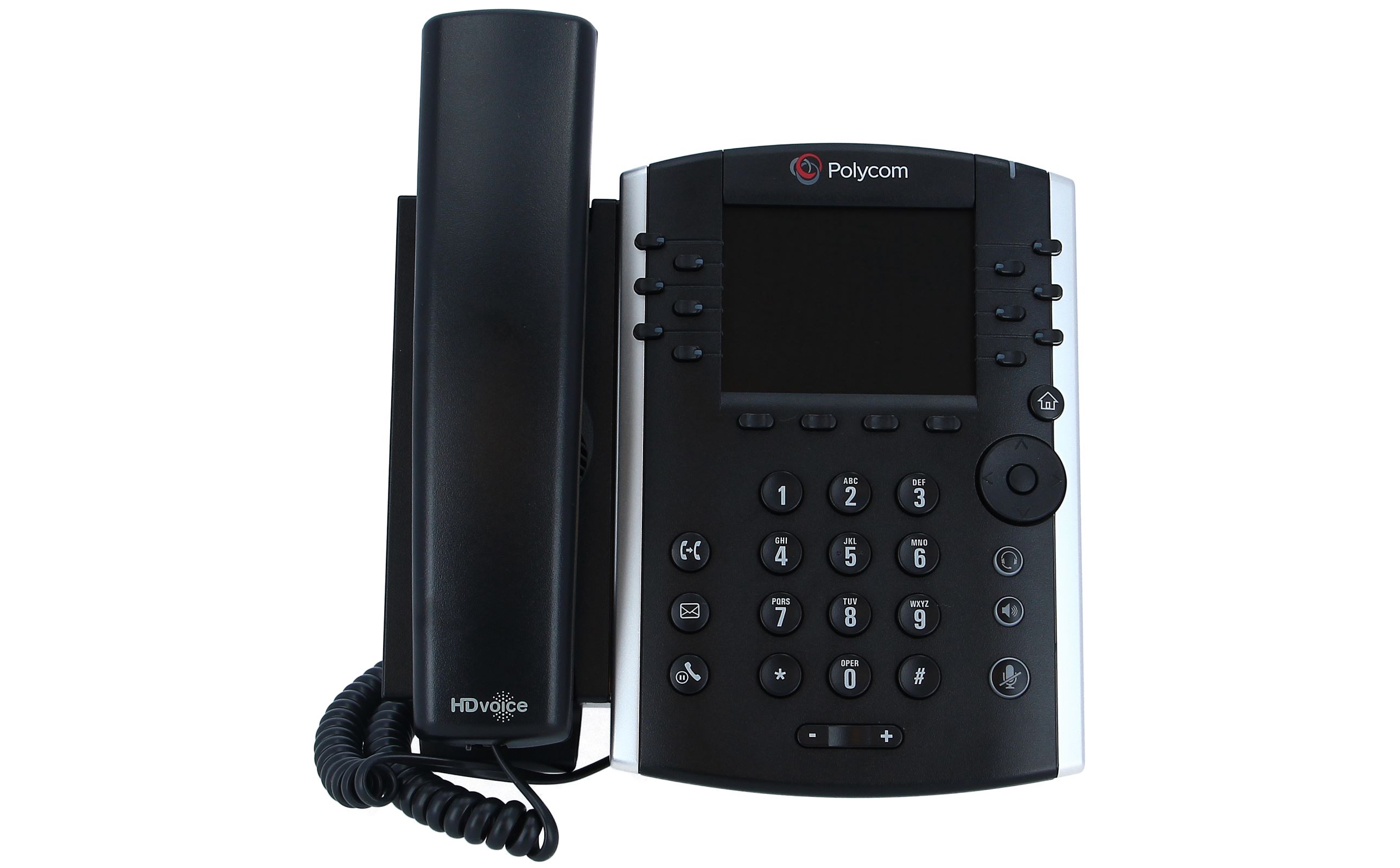 POLYCOM 2200-48450-025 VVX 411 12-line Desktop Phone Gigabit Ethernet  with HD Voice. Compatible Partner platforms: 20. POE. Ships without power  supply. new and refurbished buy online low prices