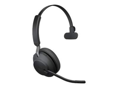 Jabra - 26599-889-899 - Evolve2 65 UC Mono - Headset - on-ear - convertible - Bluetooth - wireless - USB-C - noise isolating - black