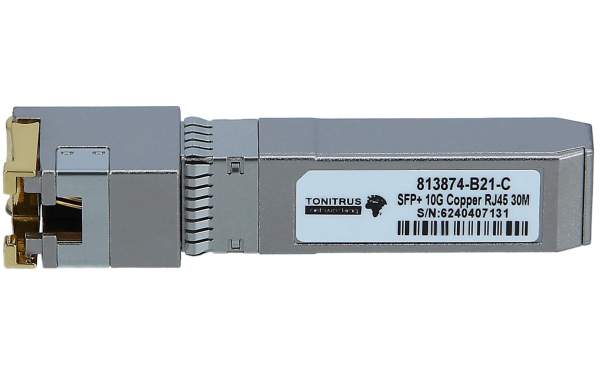 Tonitrus - 813874-B21-C - SFP+ transceiver module - 10 GigE - 10GBase-T - RJ-45 - up to 30 m - HPE compatible