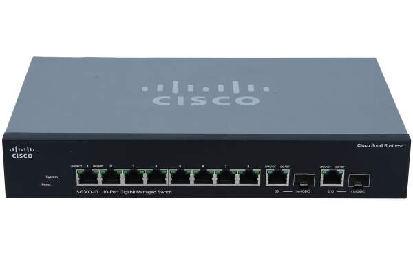 Cisco - SG300-10 - Small Business SG300-10 - Switch - L3 - Managed - 8 x 10/100/1000 - desktop