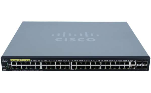 Cisco - SG350X-48MP-K9-EU - SG350X-48MP - Gestito - L3 - Gigabit Ethernet (10/100/1000) - Supporto Power over Ethernet (PoE) - Montaggio rack - 1U