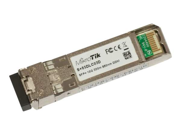 MikroTik - S+85DLC03D - SFP+ transceiver module - 10 GigE - SFP+ / LC multi-mode - up to 300 m - 850 nm