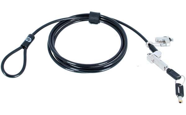 HP - 1AJ41AA - Nano Keyed Dual Head Cable Locks - 1,83 m - Chiave - Acciaio galvanizzato - Nero - Metallico