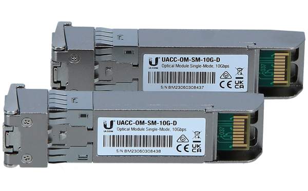 Ubiquiti - UACC-OM-SM-10G-D-20 - SFP+ transceiver module - 10 GigE - LC single-mode - up to 10 km - 1310 nm - (pack of 20)