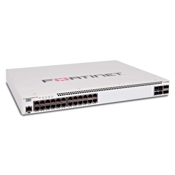Fortinet - FS-524D - Layer 2/3 FortiGate switch controller compatible switch with 24 GE RJ45, 4x 10 GE SFP+ and 2x 40 GE QSFP+