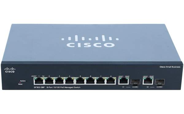 Cisco - SRW208P-K9 - Small Business SF300-08 - 8-port 10/100 with WebView and PoE
