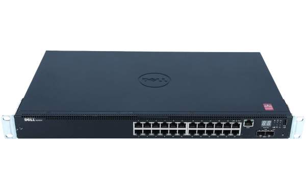 Dell - 210-ABNV - Networking N2024 - Switch - L2+ - Managed - 24 x 10/100/1000 + 2 x 10 Gigabit SFP+ - front to back airflow - rack-mountable