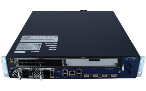 JUNIPER - MX5-T-AC - MX5 AC chassis with timing support - includes dual power supplies, MIC-3D-2