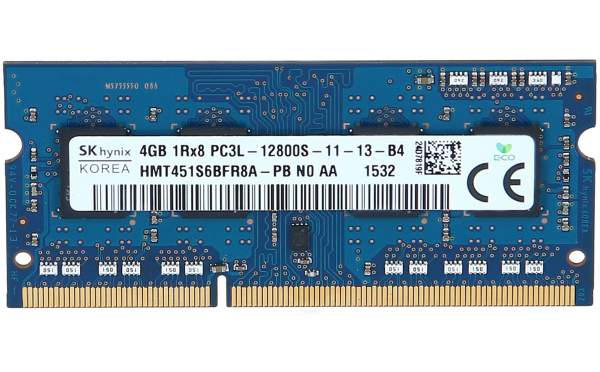 IBM - 03X6656 - 4GB PC3-12800 - 4 GB - DDR3 - 1600 MHz - 204-pin SO-DIMM