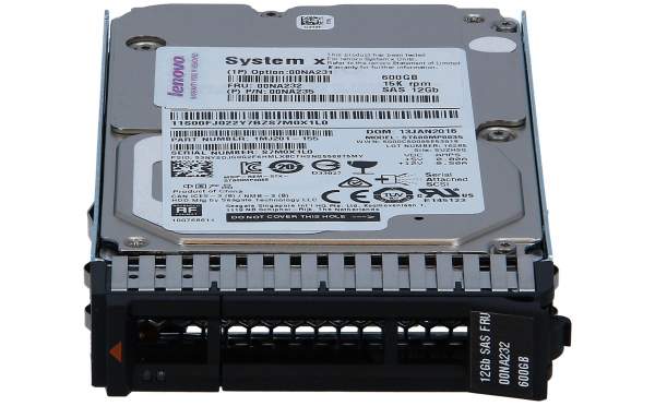 Lenovo - 00NA232 - 600GB SAS 15000RPM 2.5" - 2.5" - 600 GB - 15000 Giri/min