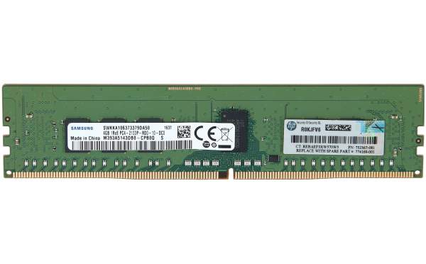 HP - 774169-001 - HP 4GB (1x4GB) Single Rank x8 DDR4-2133 CAS-15-15-15 Registered Memory Kit