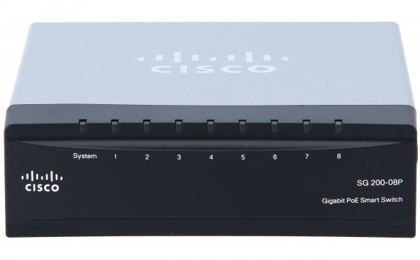 Cisco - SLM2008PT-EU - SG200-08P 8-port Gigabit PoE Smart Switch