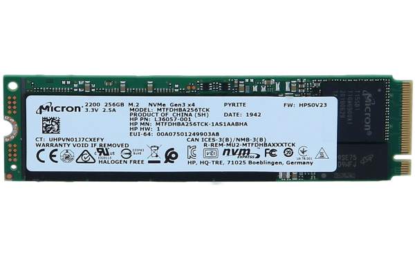 HP - L36057-001 - 256GB - M.2 2280 M NVMe - Solid State Drive