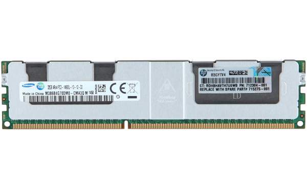 Samsung - 708643-B21 - 32GB 1x32GB Quad Rank x4 PC3-14900L DDR3-1866 L-Reduced CAS-13 Memory - 32 GB