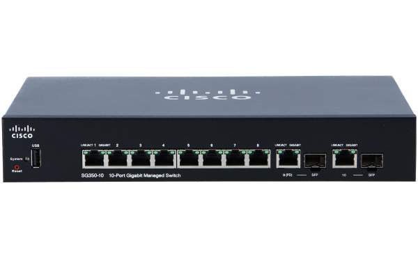 Cisco - SG350-10-K9-EU - Cisco Small Business SG350-10 - Switch - L3
