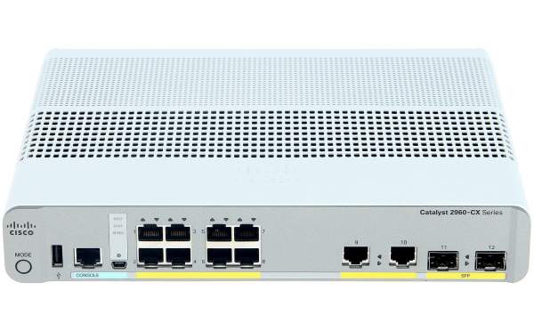Cisco - WS-C2960CX-8TC-L - 2960-CX - Gestito - L2 - Gigabit Ethernet (10/100/1000) - Full duplex