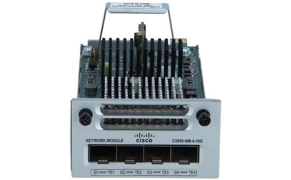 Cisco - C3850-NM-4-10G - C3850-NM-4-10G - 10 Gigabit Ethernet - Fast Ethernet - Gigabit Ethernet - 10,100,1000,10000 Mbit/s - 1000BASE-T - 100BASE-T -